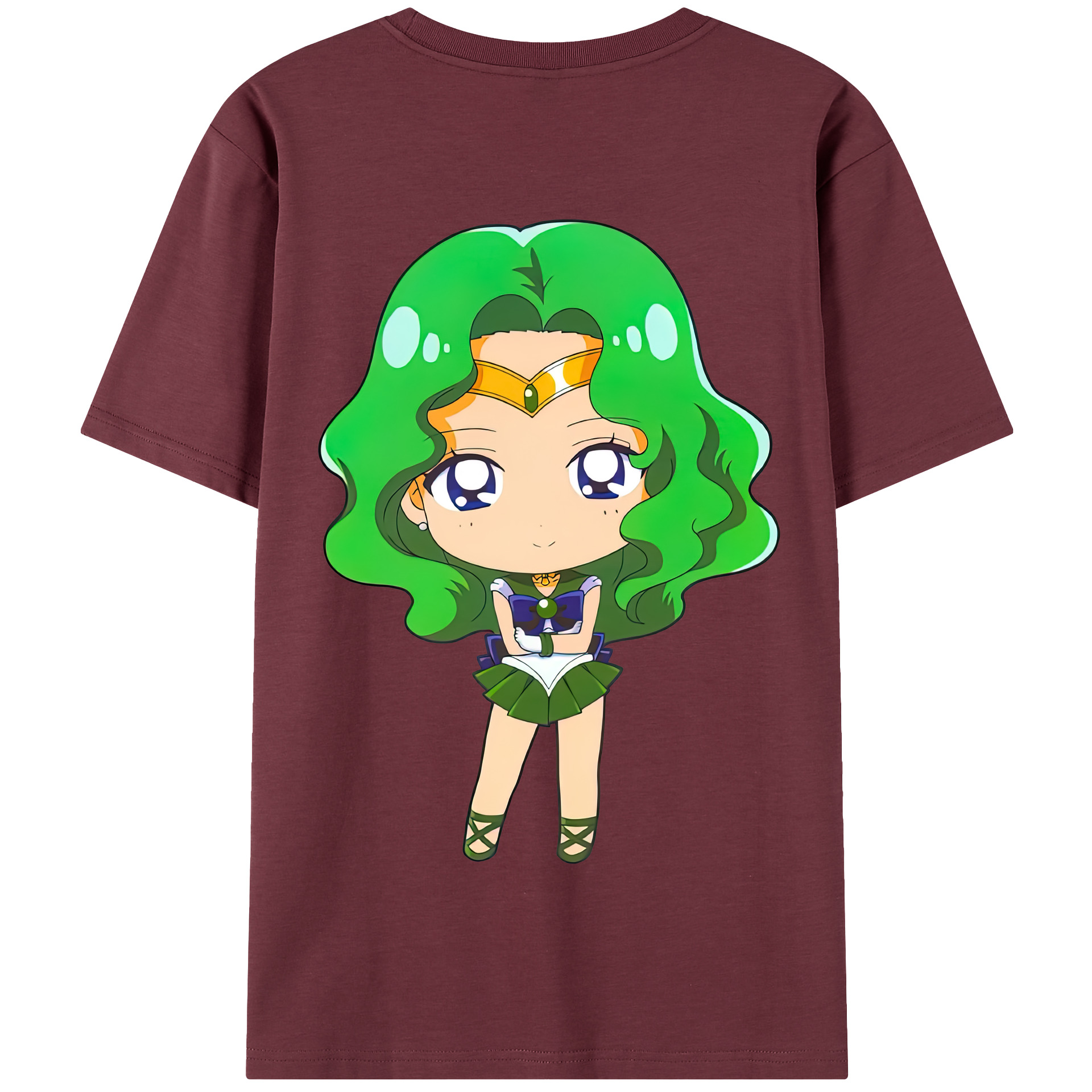 （画像用） 美少女戦士セーラームーン 海王 みちる（かいおう みちる） Sailor Moon Kaiou Michiru 綿100％半袖Tシャツ（背面プリント）